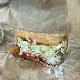 Almost $6 for this!! This is ridiculous! And the big guy behind the counter had no personality at all! None. There was nothing flavorful