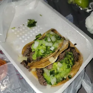 Carne Asada mini tacos  Good prices &amp; amazing taste. Agua de horchata was bomb as well!