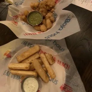 Yuca fries and cheese curds