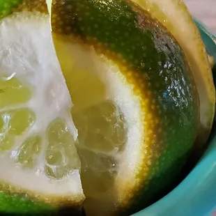 the inside of a lime