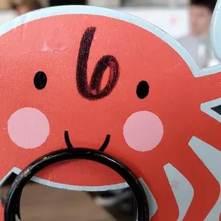 a close up of a crab head
