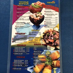 menu, sushi and sashimi