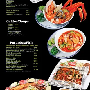 a menu for a mexican restaurant