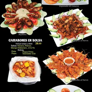 a variety of food items