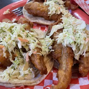 Fish Tacos Dorados de Camaron