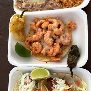 two plates of food
