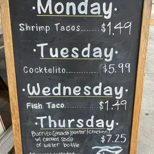 Daily Specials