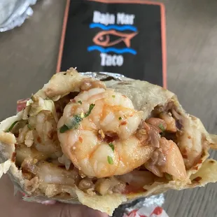Spicy Shrimp Burrito