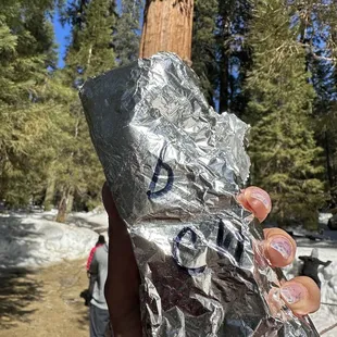 Bean and cheese burrito