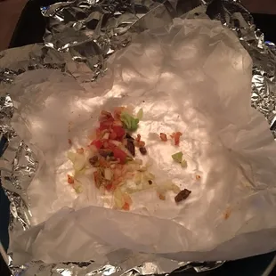 It was a delicious carne asada taco that I didn't think about taking a picture of until it was too late.