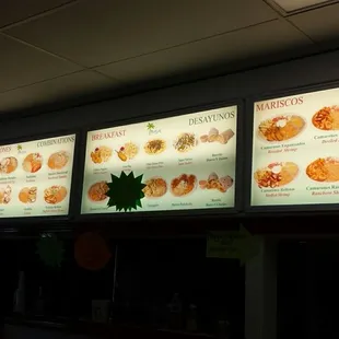 Menu board. Prices on their website.