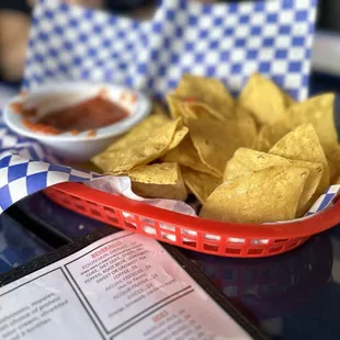 Complimentary chips and salsa