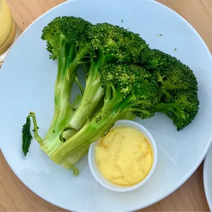 Broccoli side, tasted good but a bit hard to eat