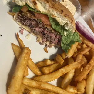 Half of a Baja burger.