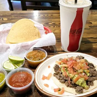 Asada Taco, Chips &amp; Salsa