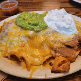 Macho Nachos with carnitas