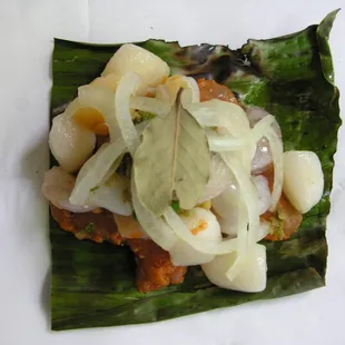 January&apos;s &apos;Eat The Street&apos; Baby Luau theme menu item was our &apos;Baja Style&apos; Seafood Papilote before being wrapped and steamed.