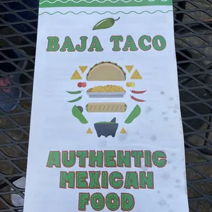 a sign for authentic mexican food