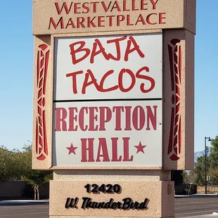 Food truck so good the shopping center has a sign!