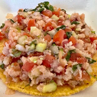 Tostada Ceviche de Pescado