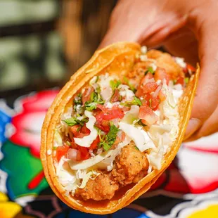 Our famous Baja-style fish taco