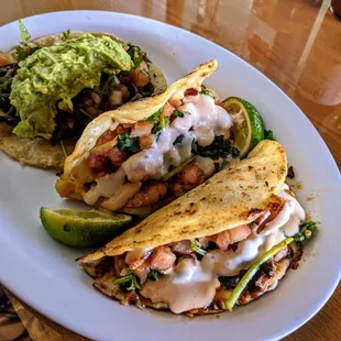 Spicy Shrimp Tacos - Sauteed Shrimp, Chile de Arbol, Garlic