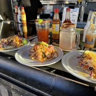 Spicy Octopus Taco and Wipeout tostada so delicious my fav in town