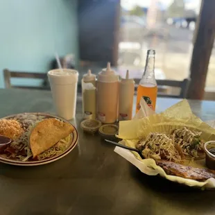 two plates of food