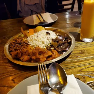 Kathmandu Khaja Set and Mango Lassi