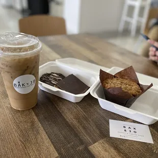 a cup of coffee and a muffin
