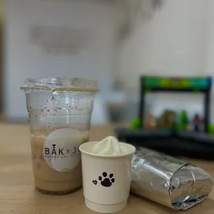 Chai Latte, Bacon Breakfast Burrito