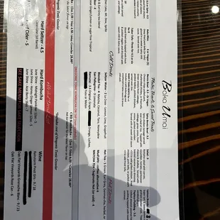 Menu (side 2)