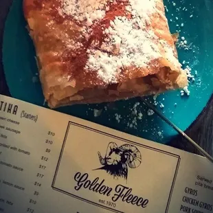 Famous Greek Dessert Bougatsa Flaky Layers filled with Greek Custard OMG