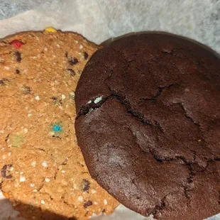 Quinoa monster cookie and dairy free hot chocolate cookie