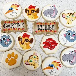 a variety of decorated cookies