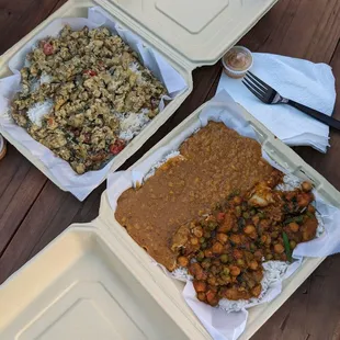 Sailfish, chana and dahl