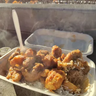 Guyanese Potato Chicken Curry on Basmati Rice - Gluten-Free