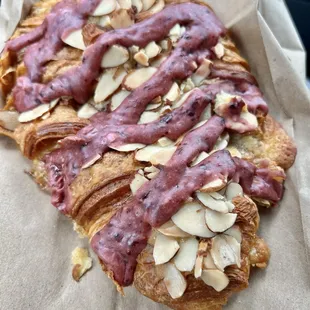 Mixed berry almond croissant