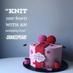 Knitting cake
