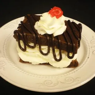 a piece of cake on a plate