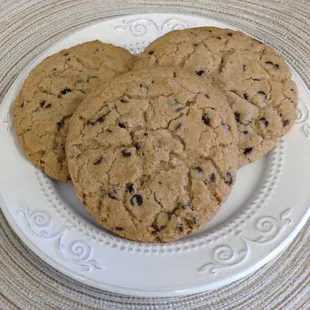 two cookies on a plate