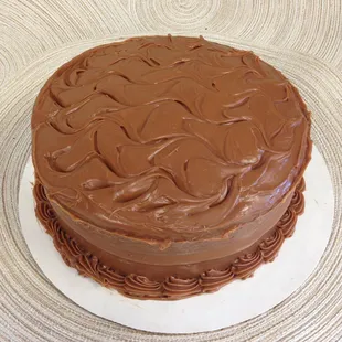 a chocolate cake on a plate