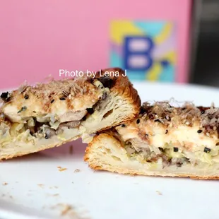 Inside of Okonomiyaki Danish ($5.25) - it's good; the danish dough is very crispy and flaky