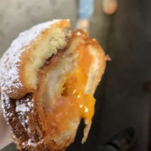 Thai Mango Croissant cross section