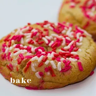 No chip Sprinkled with love for our Valentines's Day  Cookies