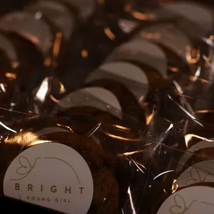 Bright Young Girl event Individually Wrapped Custom Logo Cookie