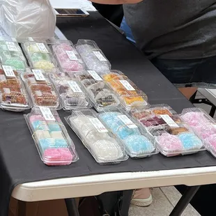 a table full of sweets