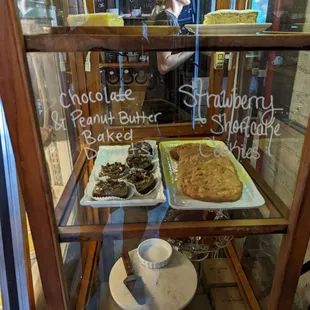 a display of baked goods