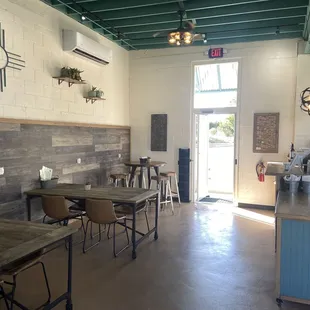 Inside seating area