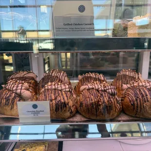 Baked goods-chocolate hazelnut croissant